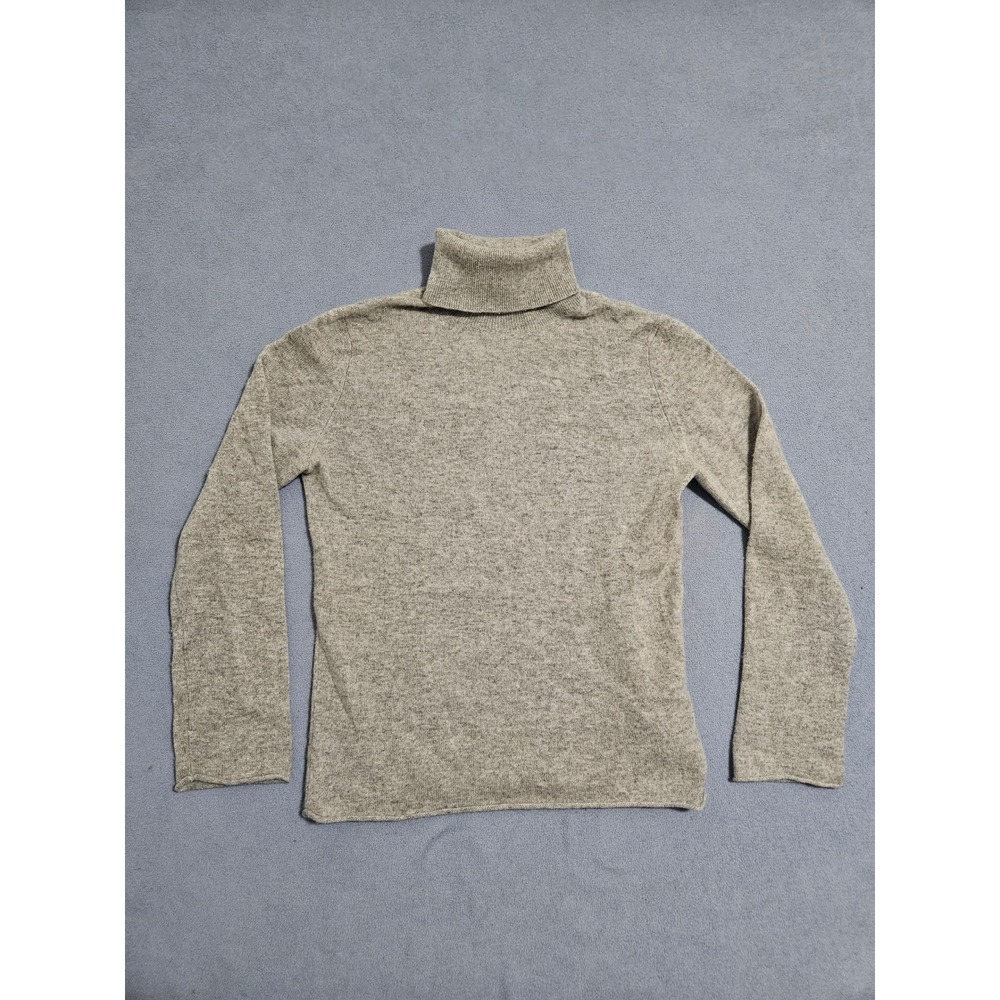 Neiman Marcus 100%‎ Cashmere Turtleneck Sweater Light Grey Women's Size S